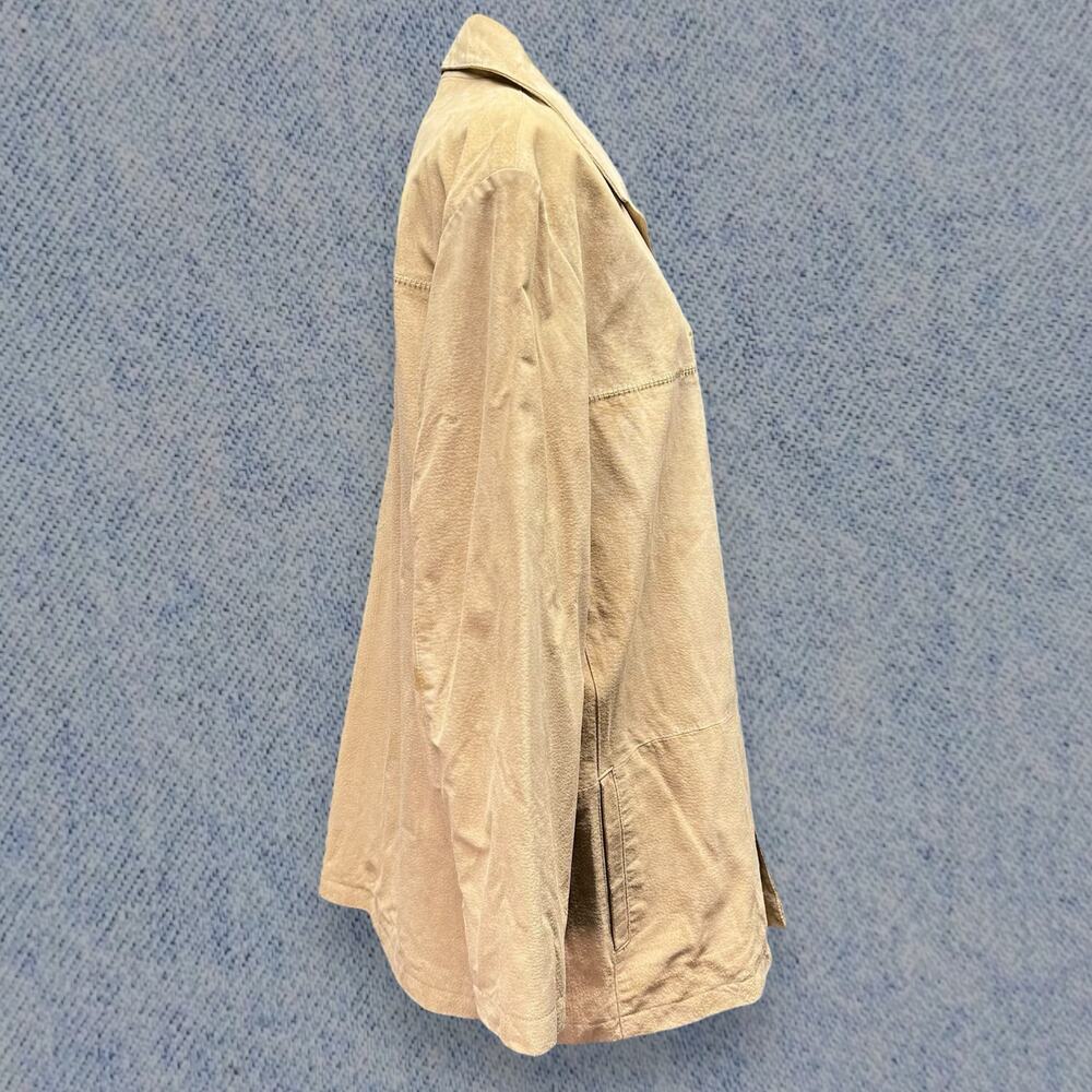 Vintage Colebrook Women’s Genuine Leather Coat in Beige, Size L - Picture 3 of 6